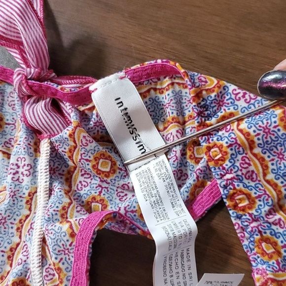 NEW Intimissimi Silk Blend Keyhole with Ribbon Tie Thong Panties Panty Underwear - Picture 4 of 7